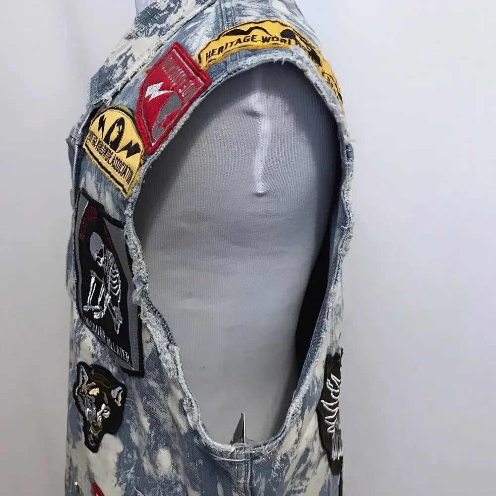 Heritage by America NWT Vest Jean Jacket Men 3X - Picture 9 of 14